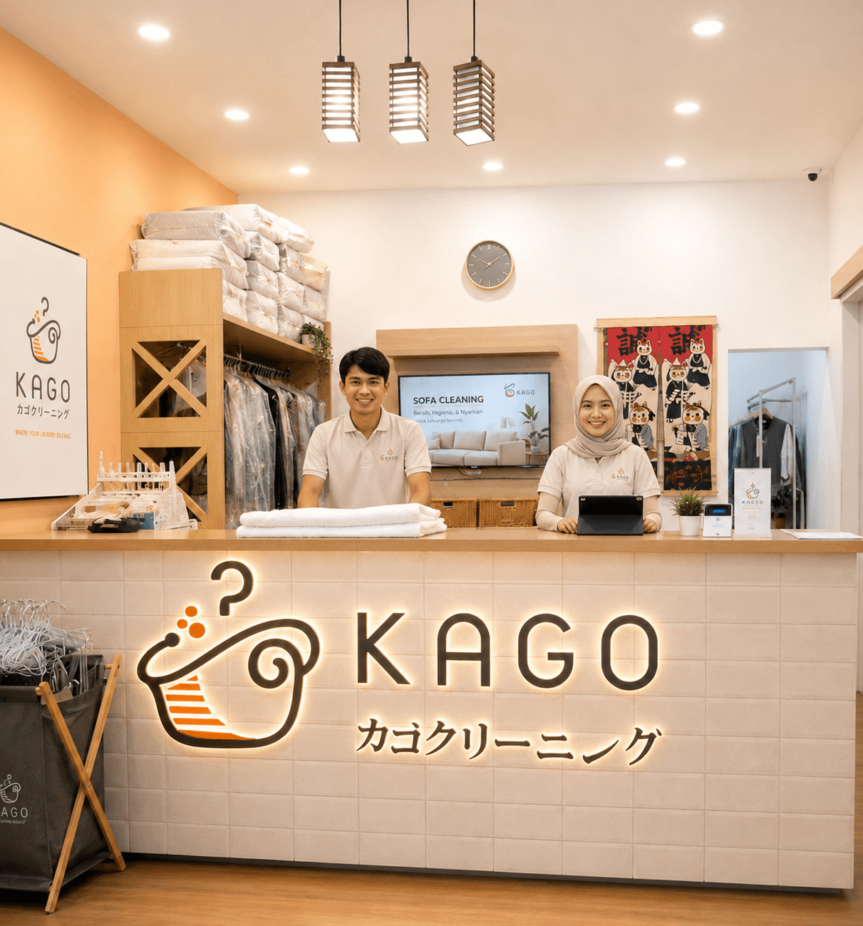 Outlet Kago Laundry Gandaria — staf kami siap melayani Anda